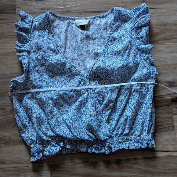 Universal Thread 2-piece Blue Floral Sleeveless Top and Maxi Skirt, L - Picture 3 of 6